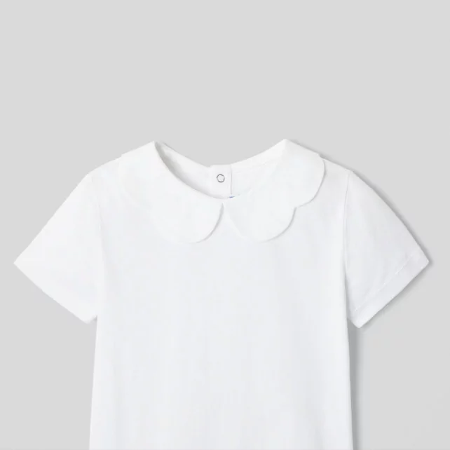 Polo majica s valovitim ovratnikom za djevojčice