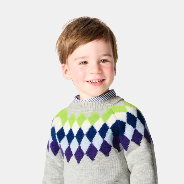 Jacquard pulover za dječake