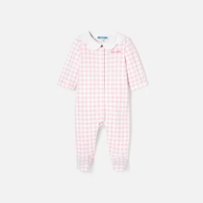 Pidžama s gingham uzorkom za bebe djevojčice