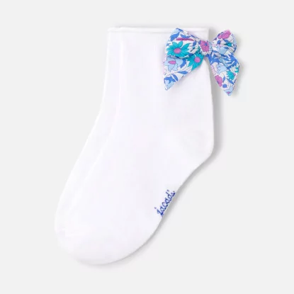 Čarape s mašnom od tkanina Liberty Fabrics za djevojčice