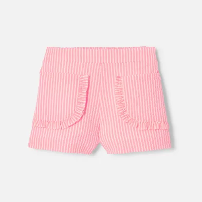 Kratke hlače od tkanine seersucker za bebe djevojčice
