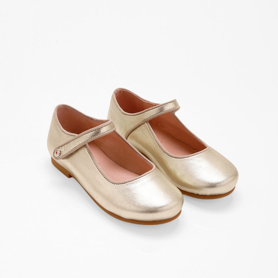 Kožne papuče s iridescentnim efektom za djevojčice