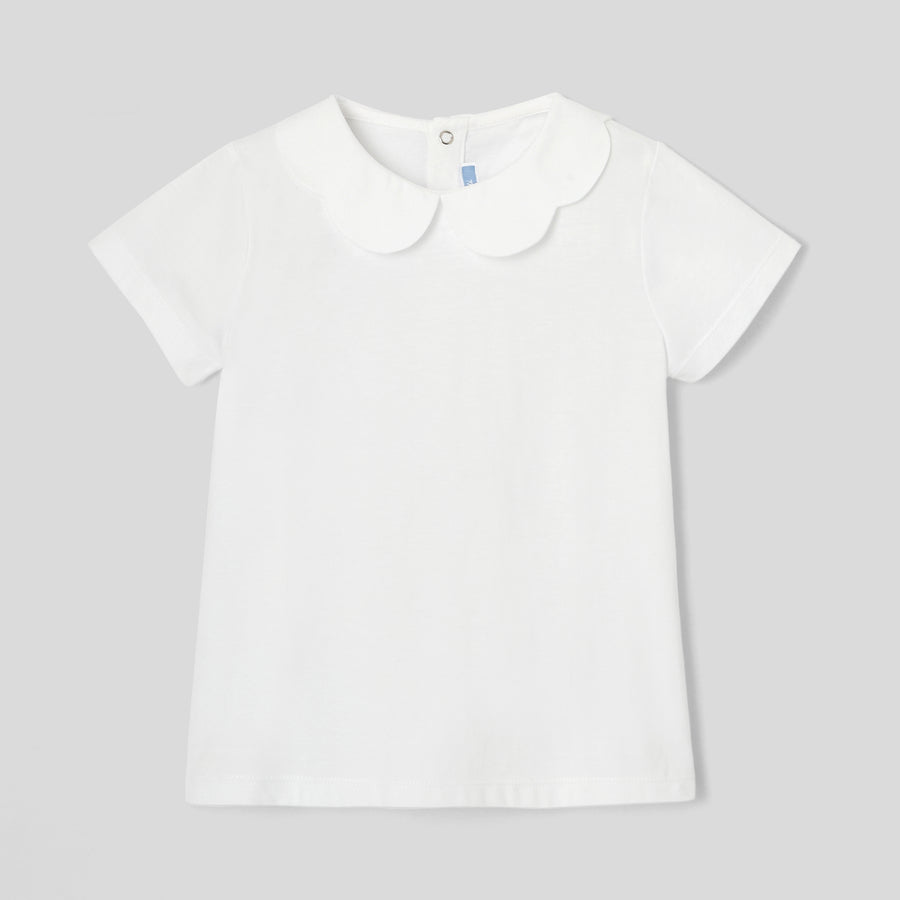 Polo majica s valovitim ovratnikom za djevojčice