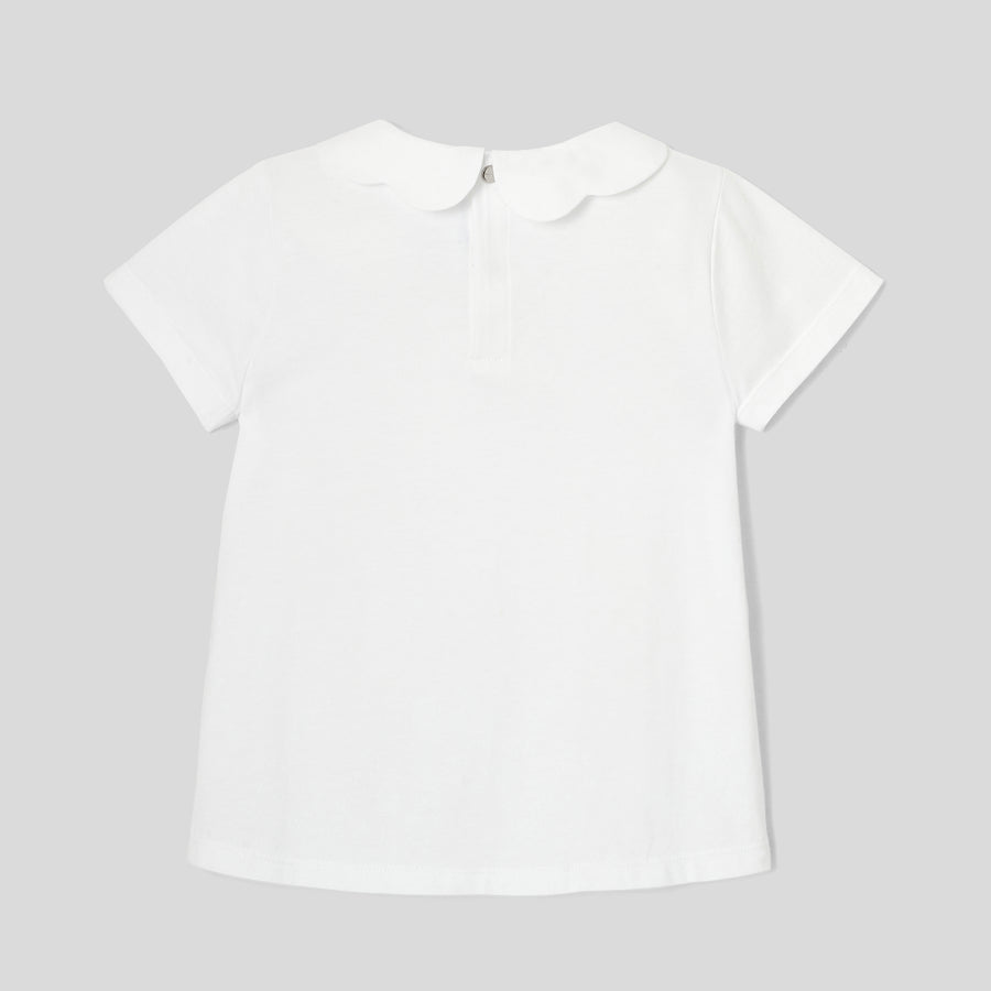 Polo majica s valovitim ovratnikom za djevojčice