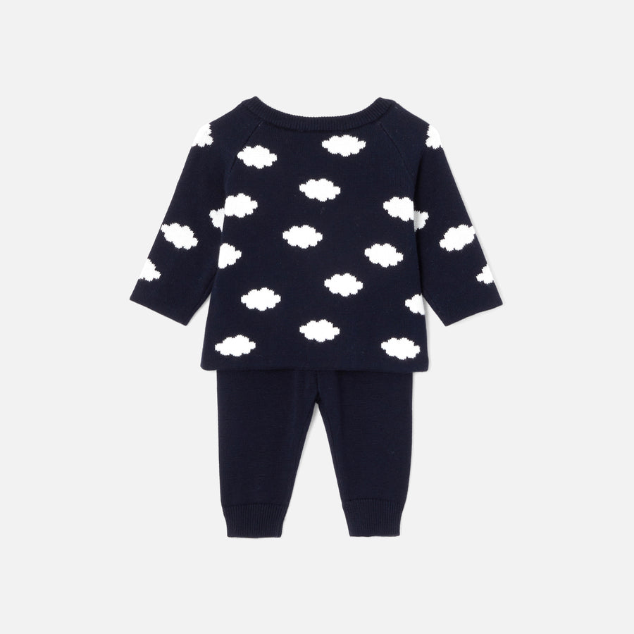 Komplet od pletenog džerseja za bebe