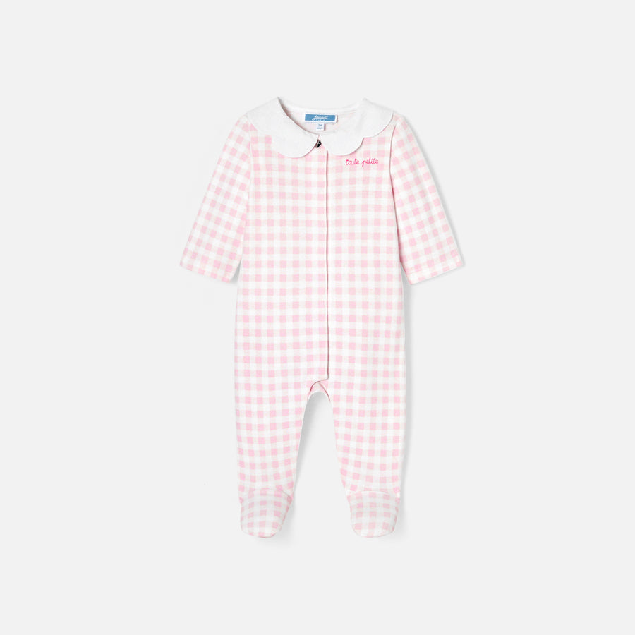 Pidžama s gingham printom za bebe djevojčice