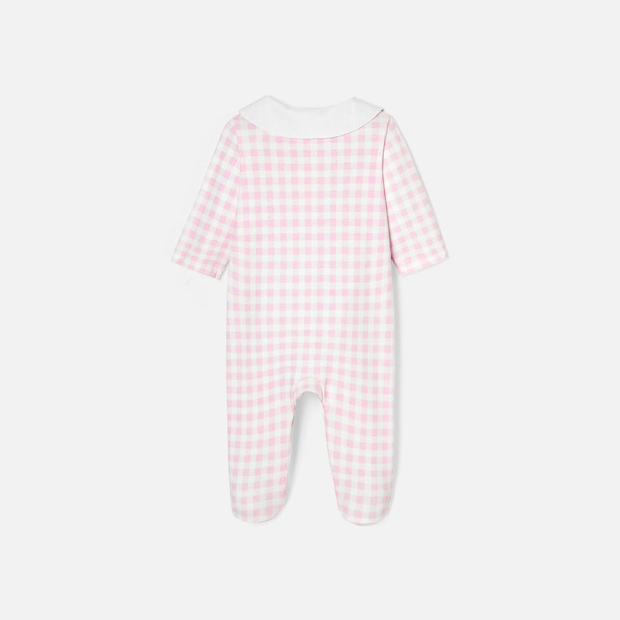 Pidžama s gingham printom za bebe djevojčice