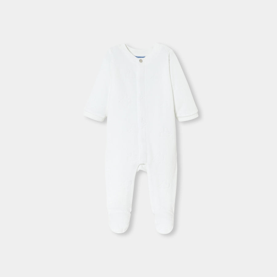 Baršunasta pidžama za bebe s motivom oblaka