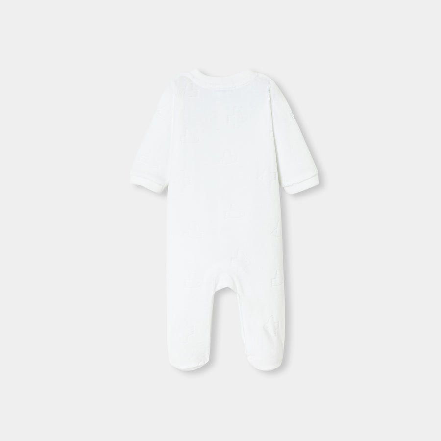 Baršunasta pidžama za bebe s motivom oblaka