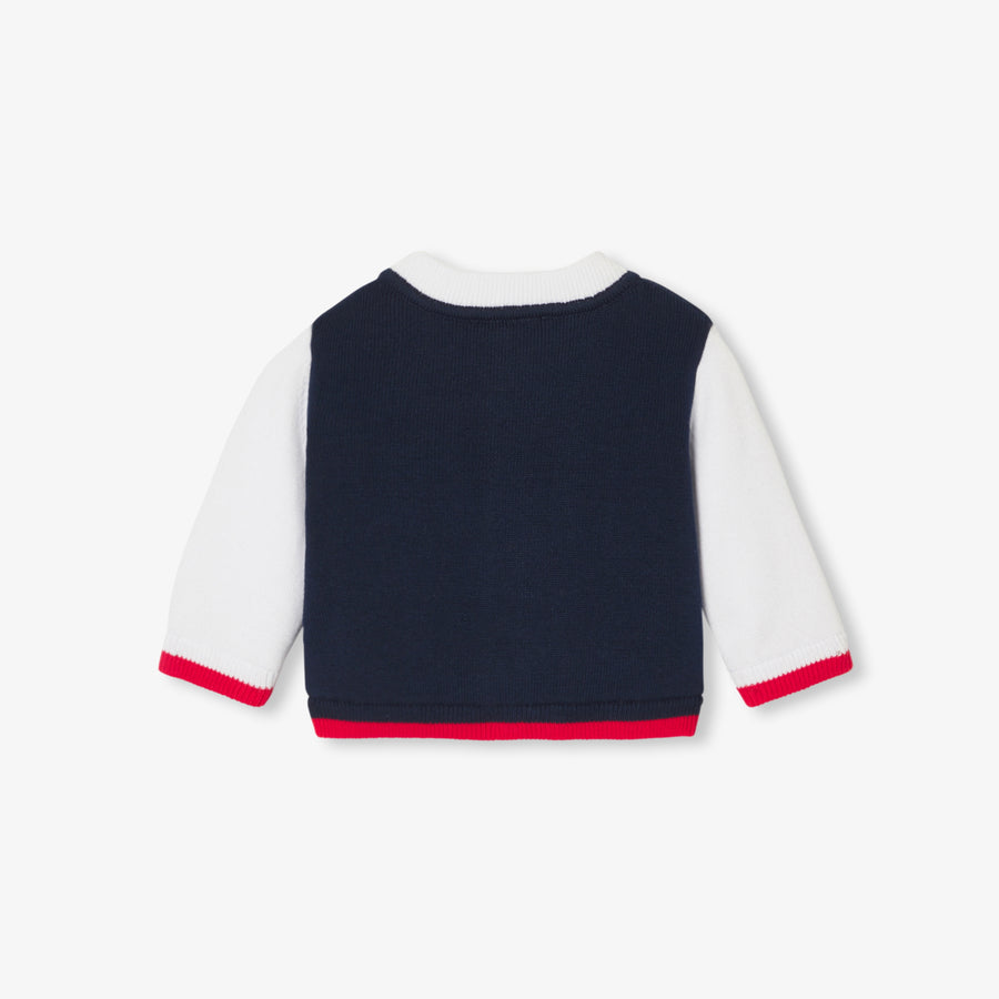 Kardigan u varsity stilu za bebe dječake