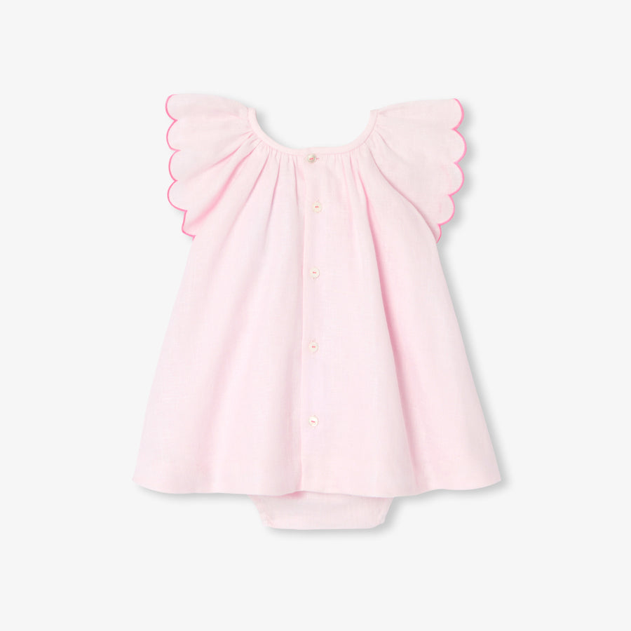 Lanena haljinica za bebe djevojčice