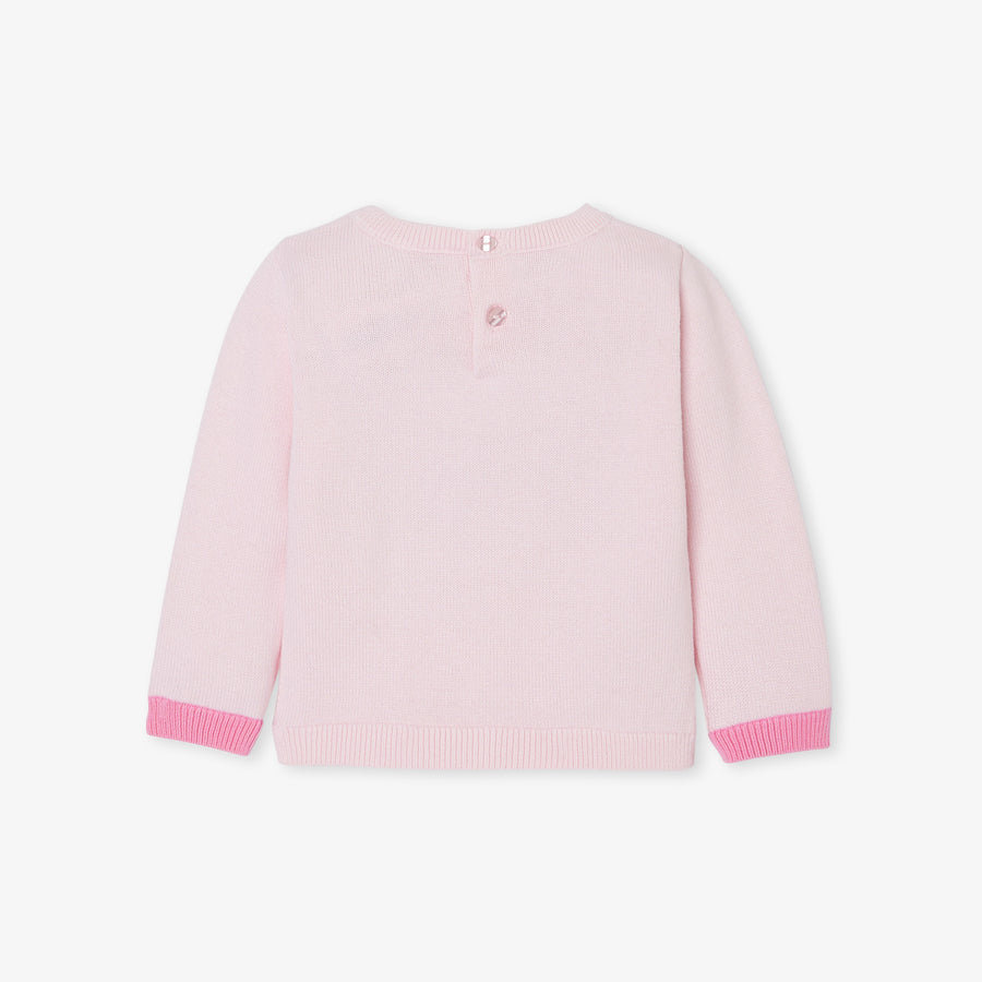 Intarzijski ispleten džemper za djevojčice