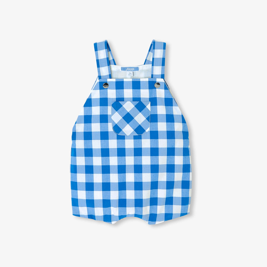 Gingham treger-kombinezon za bebe dječake