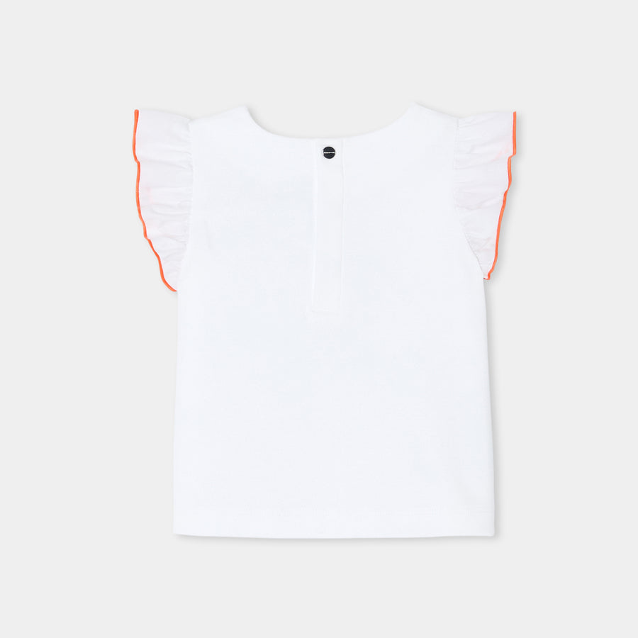 Majica s nabranim rukavima za djevojčice