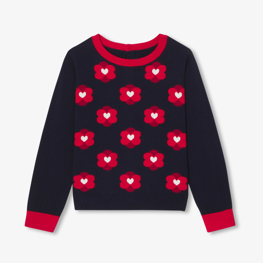 Cvjetni džemper od žakarda za djevojčice