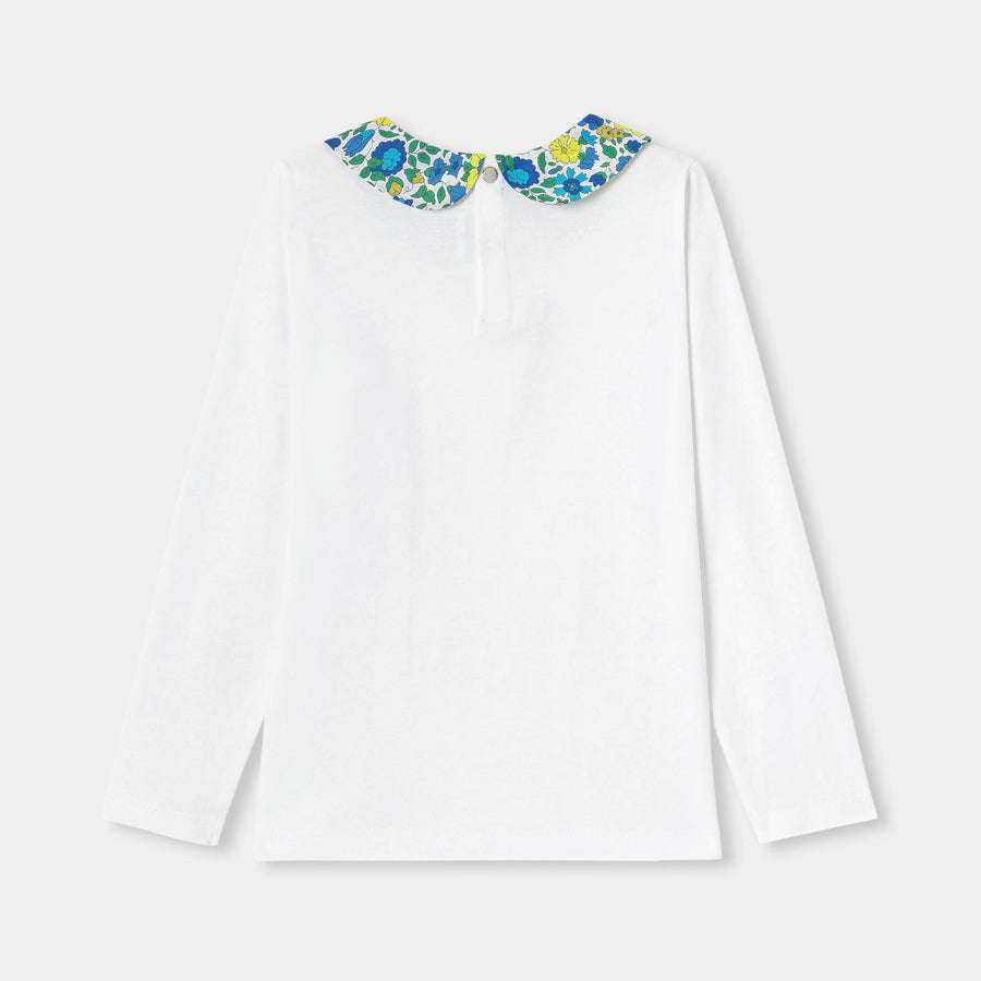 Majica s ovratnikom od Liberty tkanine za djevojčice