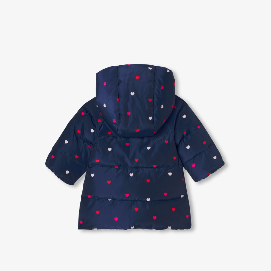 Pernata jakna s motivima srca za bebe djevojčice