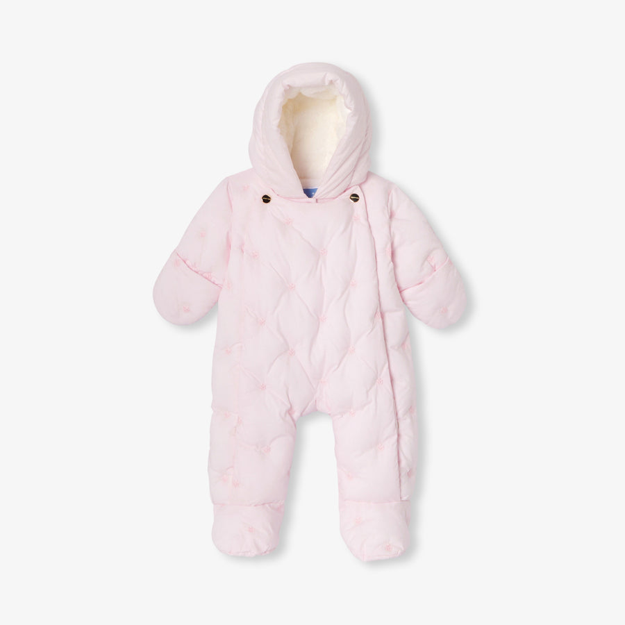 Kombinezon s izvezenim cvjetnim motivima za bebe djevojčice