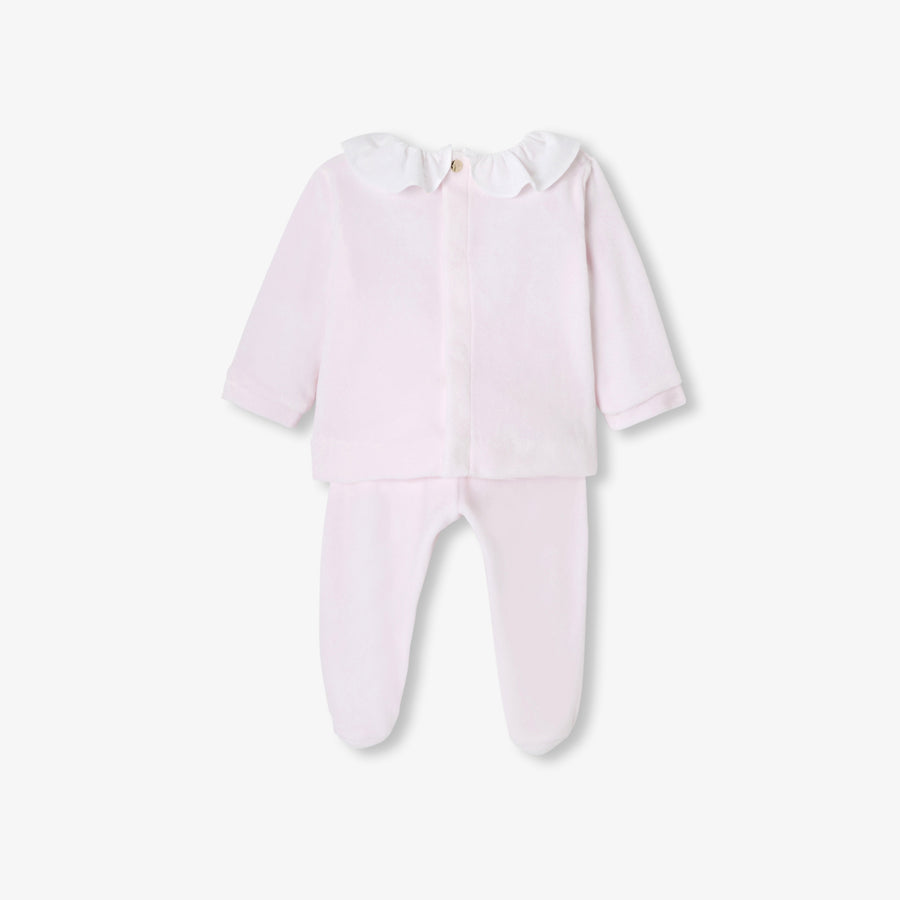 Baršunasti komplet za bebe djevojčice