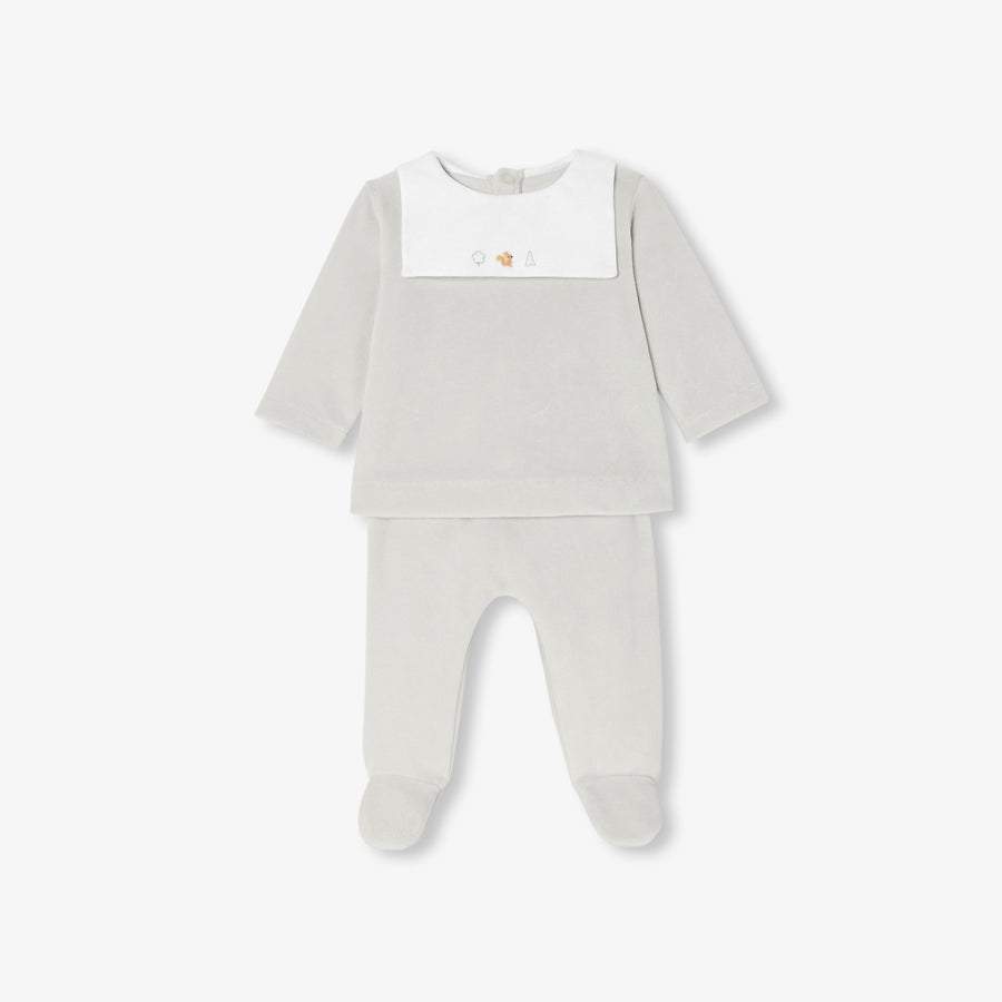 Udobni baršunasti komplet za bebe dječake