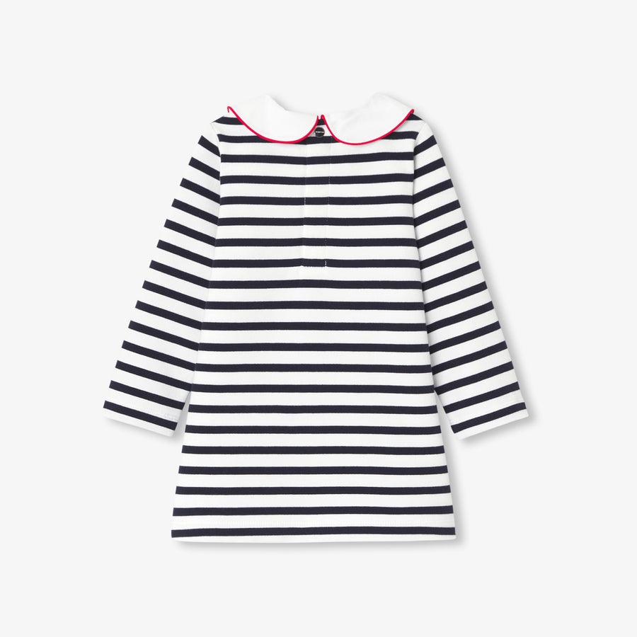 Haljina od prugastog flisa za bebe djevojčice