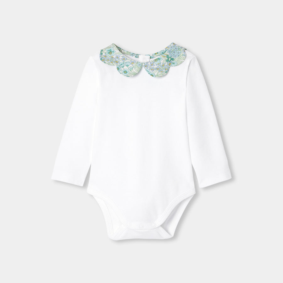 Bodi s ovratnikom od Liberty tkanine za bebe djevojčice