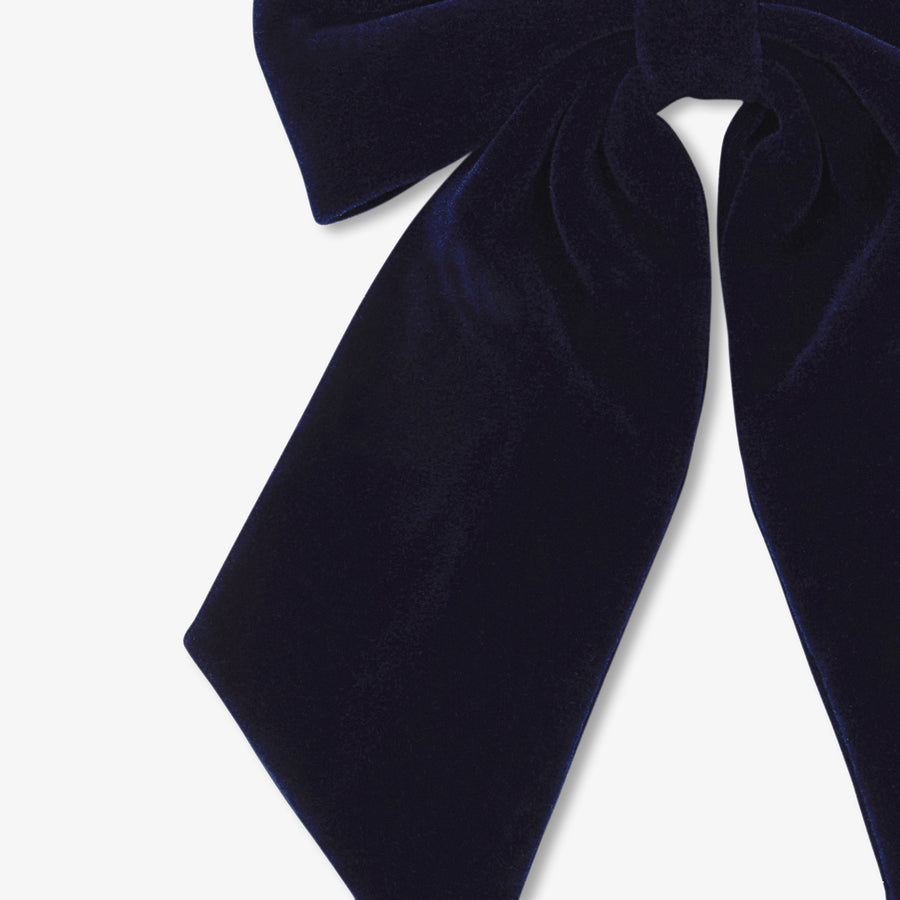 Baršunasta ukosnica s mašnom za djevojčice