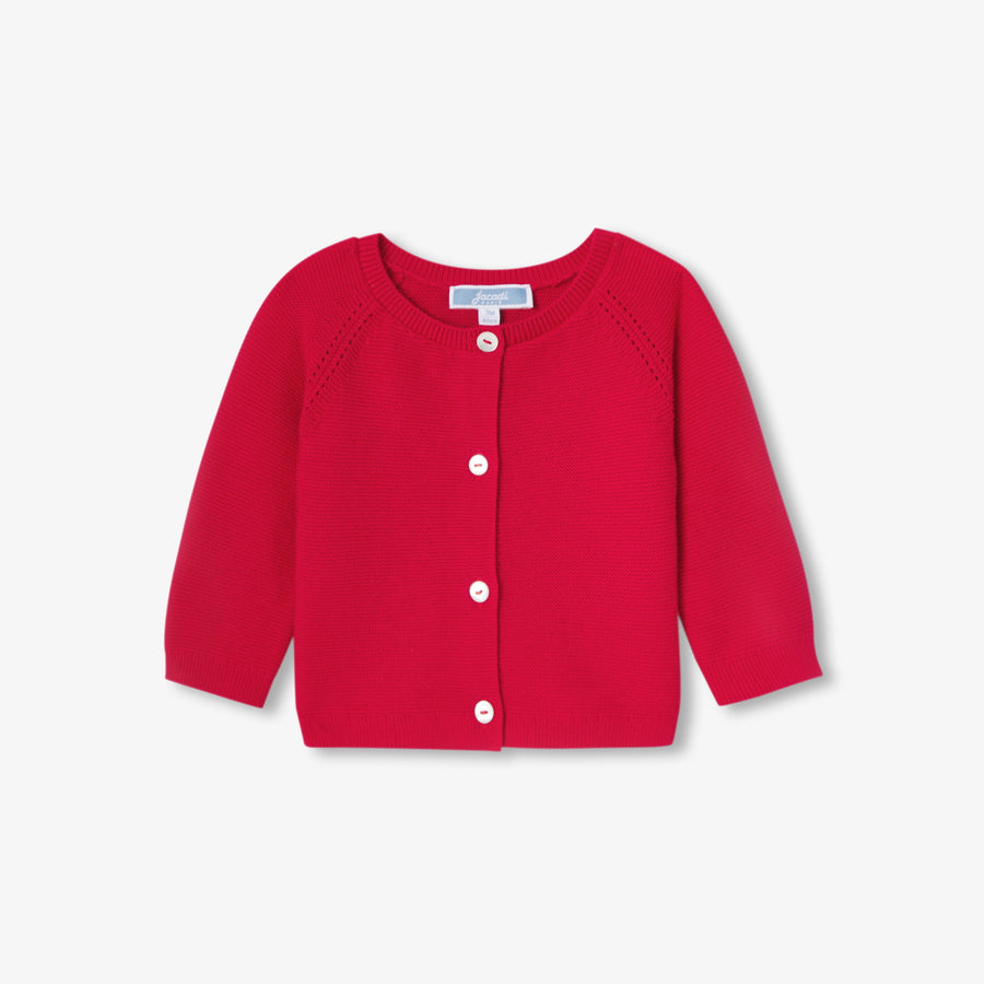 Bebi kardigan od rebraste pletenine