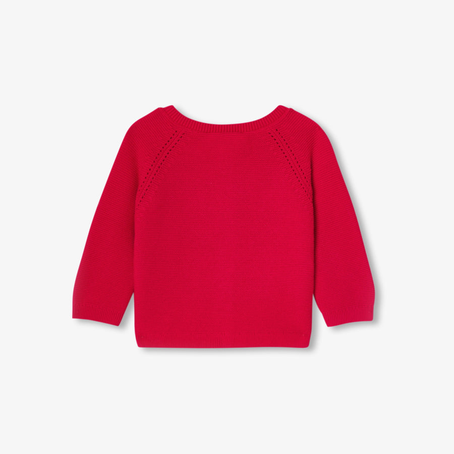 Bebi kardigan od rebraste pletenine