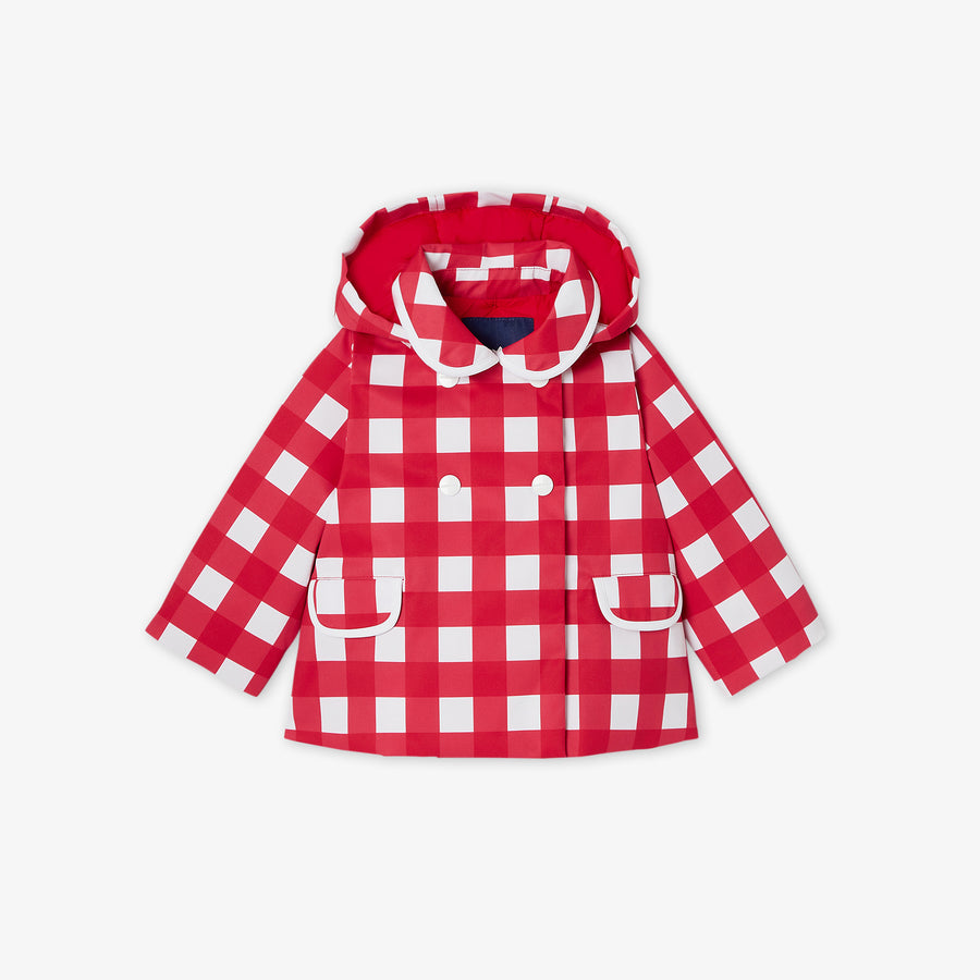 Gingham kaput za djevojčice