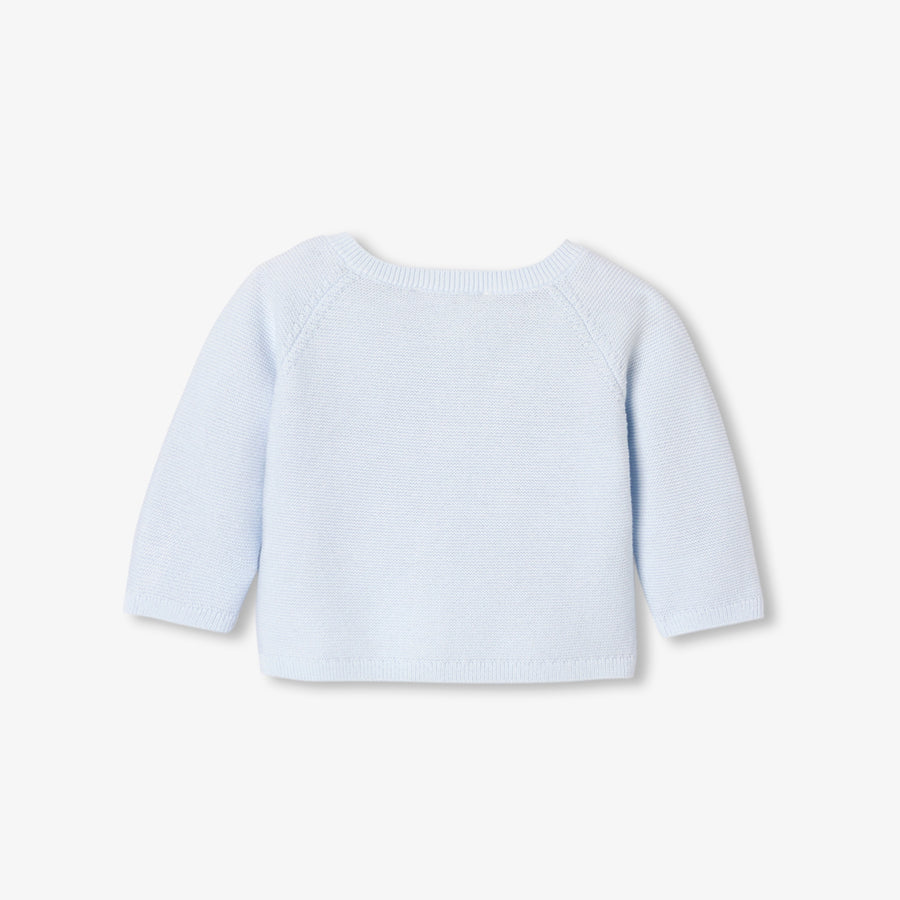 Bebi kardigan od garter pletiva