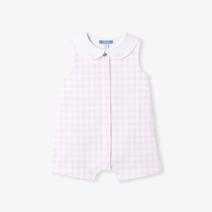 Bebi kombinezon od žerseja s kariranim uzorkom