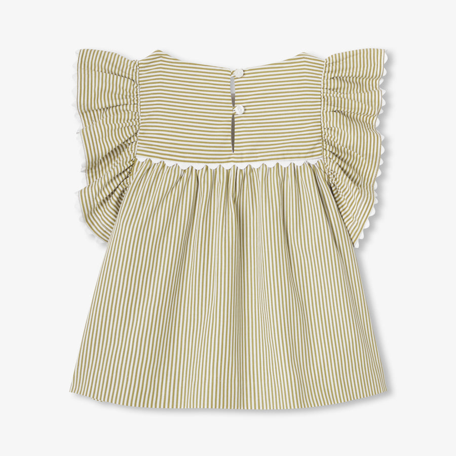 Prugasti top od popelina za djevojčice