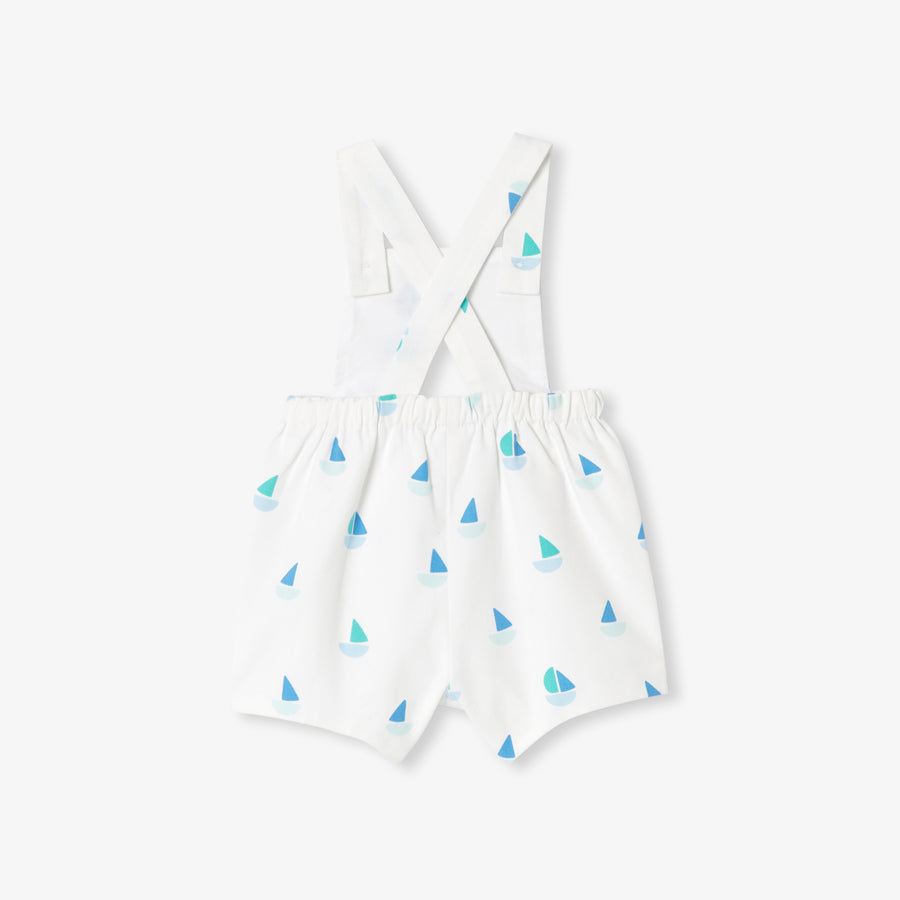 Bebi kratke platnene hlače na tregere za dječake