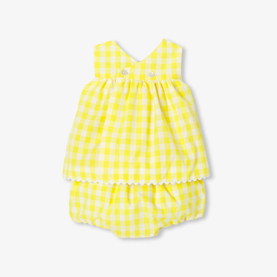Komplet za djevojčice od gingham popelina