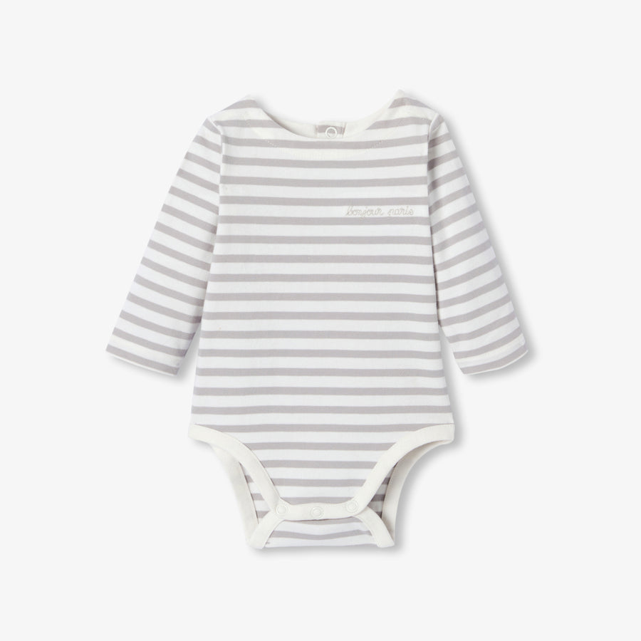 Prugasti bodi s dugim rukavima za bebe
