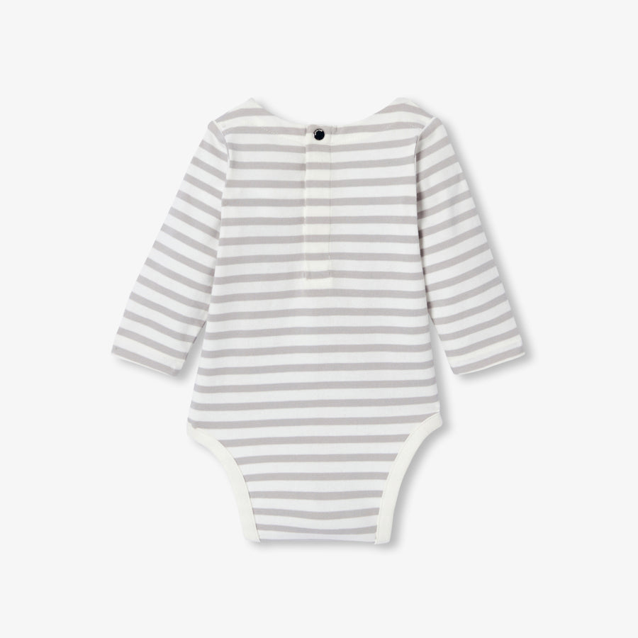 Prugasti bodi s dugim rukavima za bebe