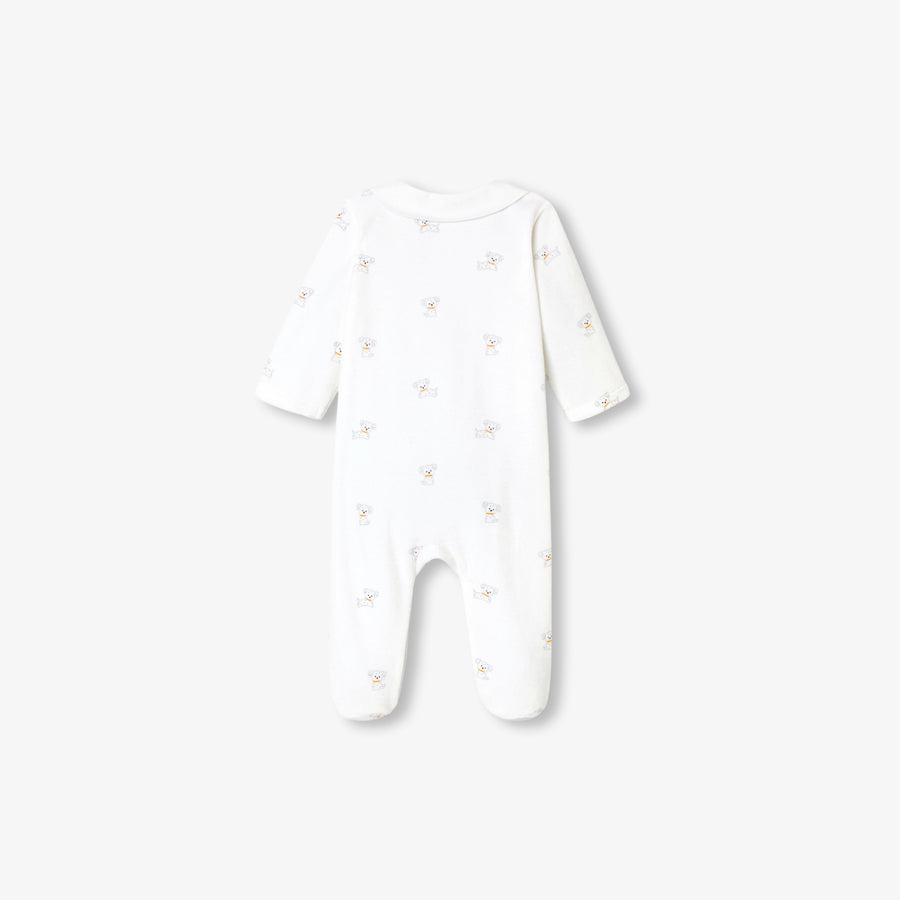 Baršunasta pidžama za bebe s motivom psa