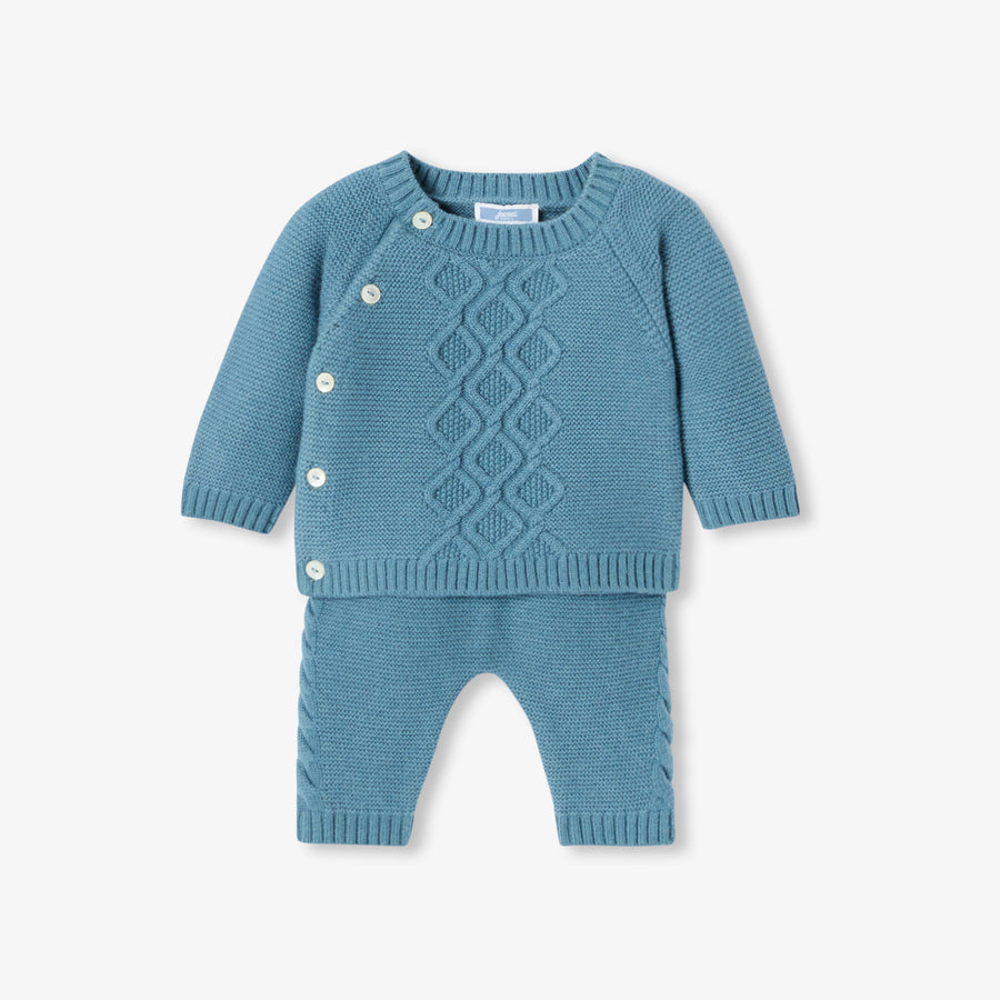 Pleteni set s kabel uzorkom za bebe