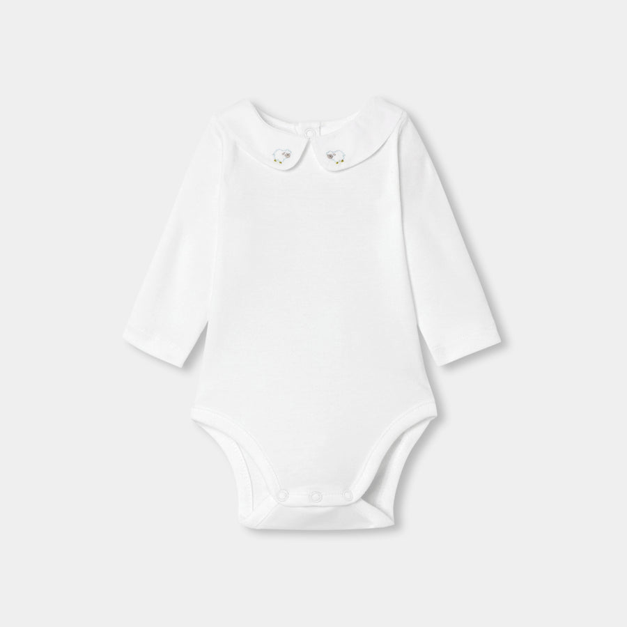 Bodi s dugim rukavima za bebe od interlock pamuka